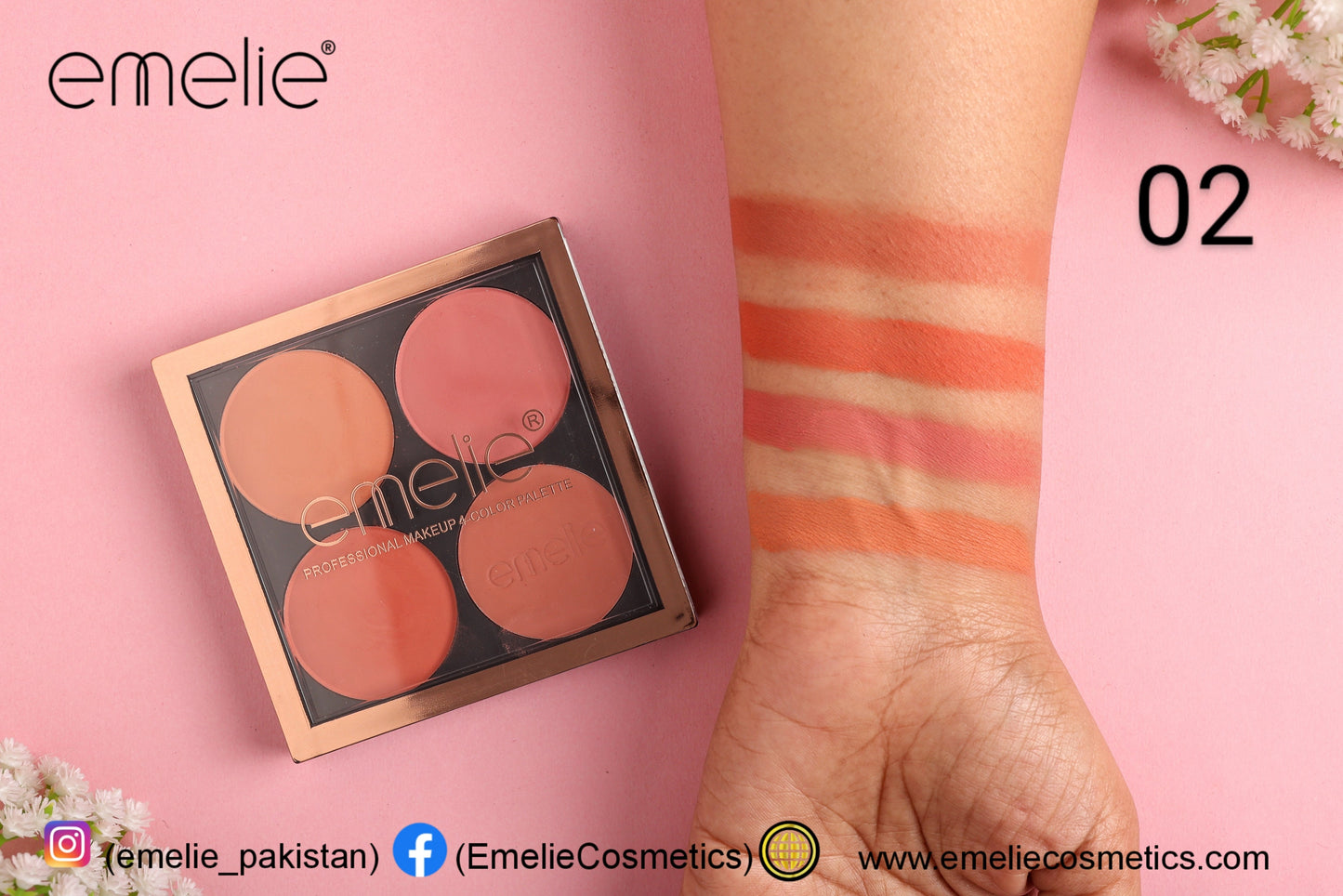 Emelie 4 Colour Blushon Kit