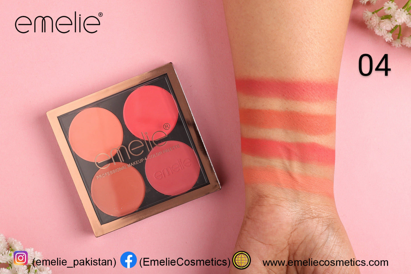 Emelie 4 Colour Blushon Kit