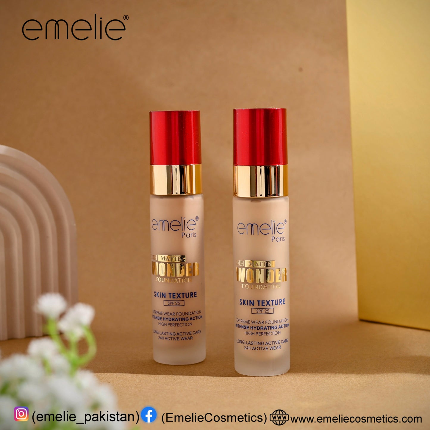 Emelie 24H Matte Wonder Foundation - SPF 25 - 30ml