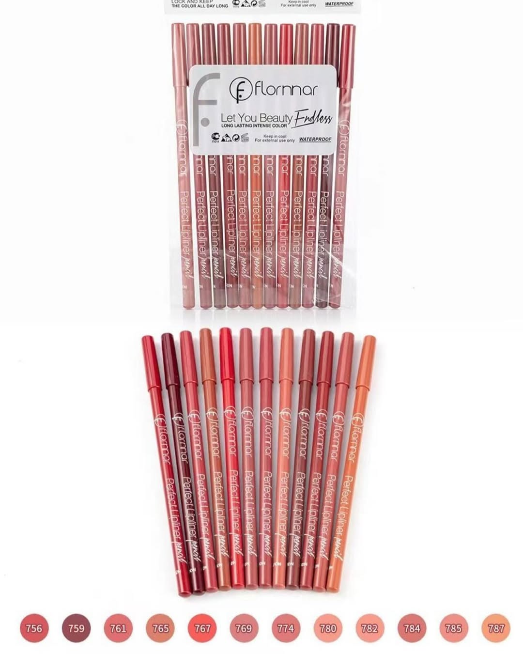 Flormor Let Your Beauty Endless Perfect Lip Liner Pencil 12Pcs