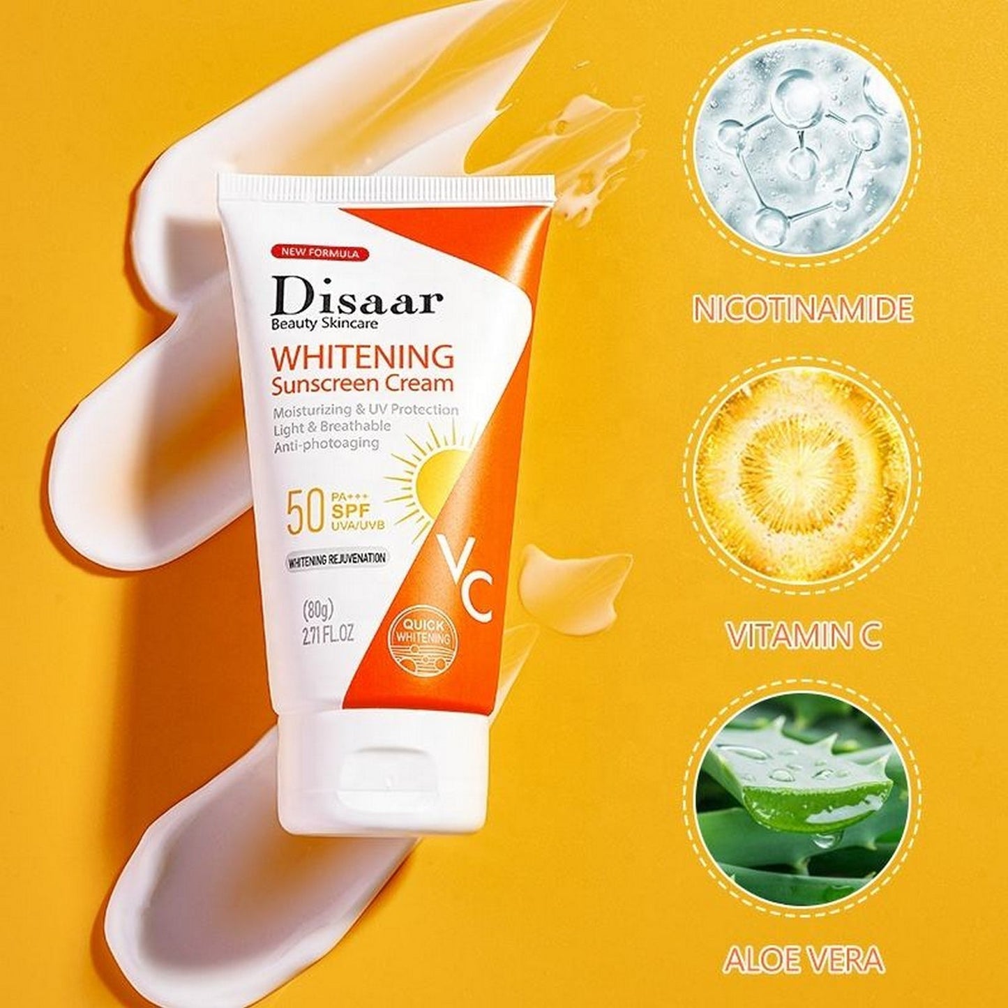 Disaar Whitening Sunscreen Cream SPF 50
