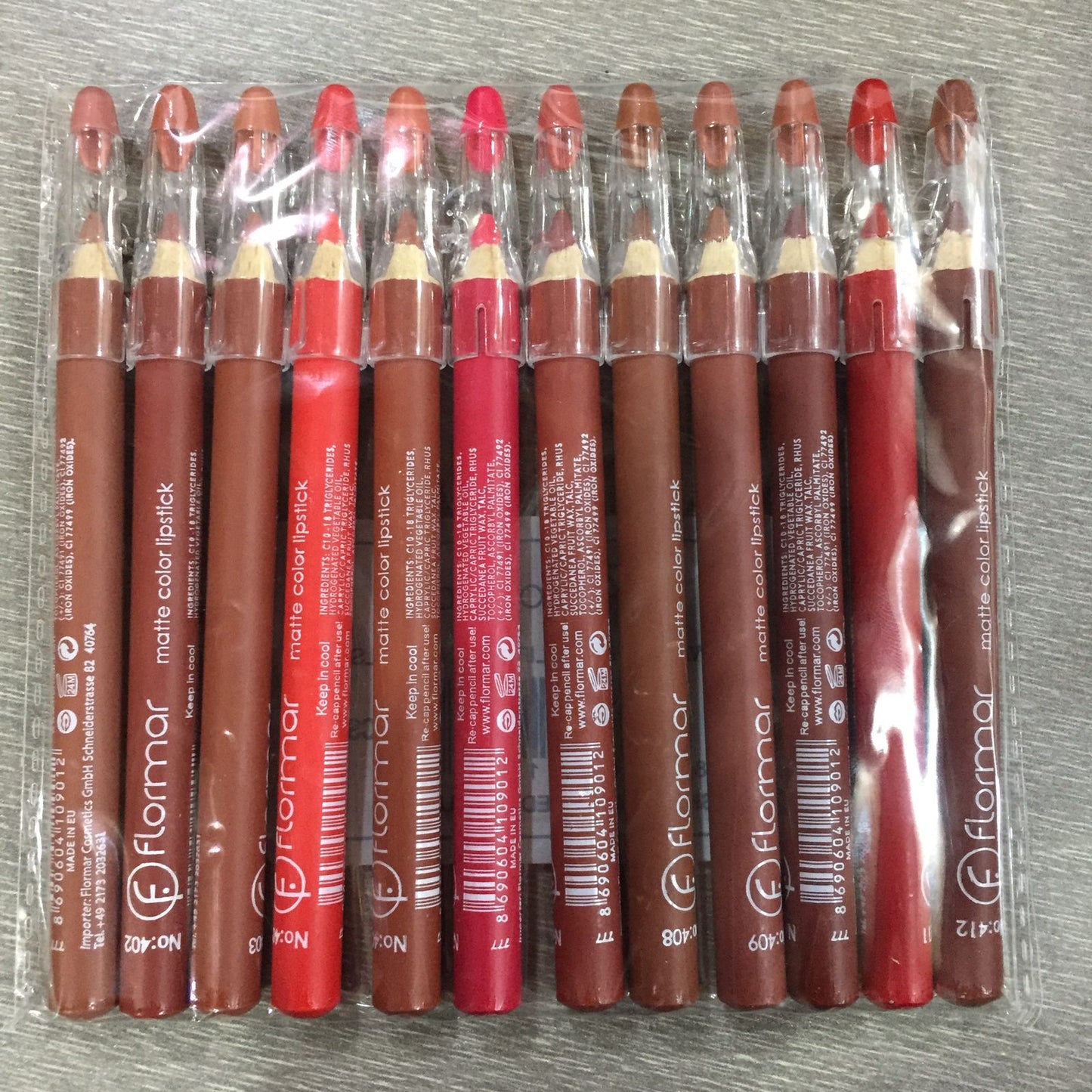 Flormar Lip Pencil 12 Pcs Dark Setting