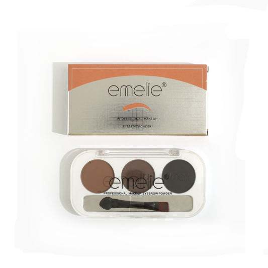 Emelie Professional 3 Color Eyebrow Powder Palette