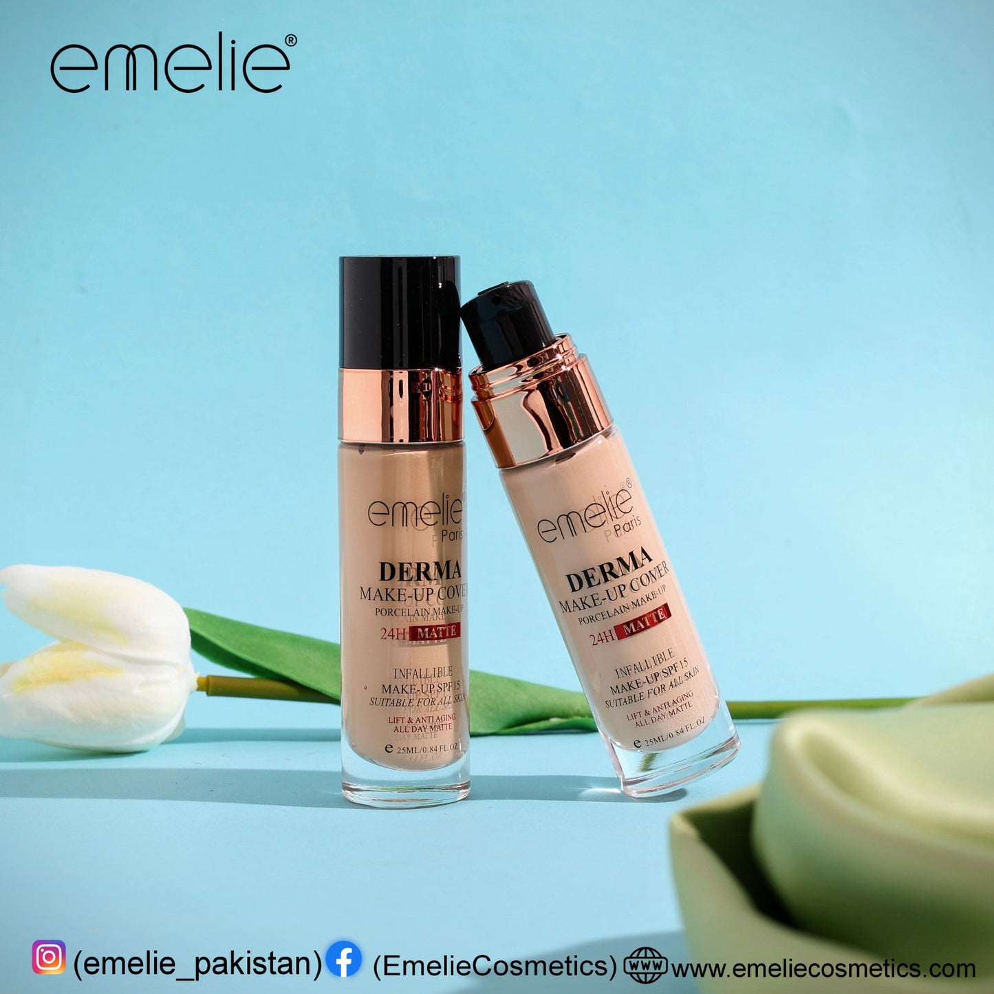 Emelie Derma Makeup Cover Foundation