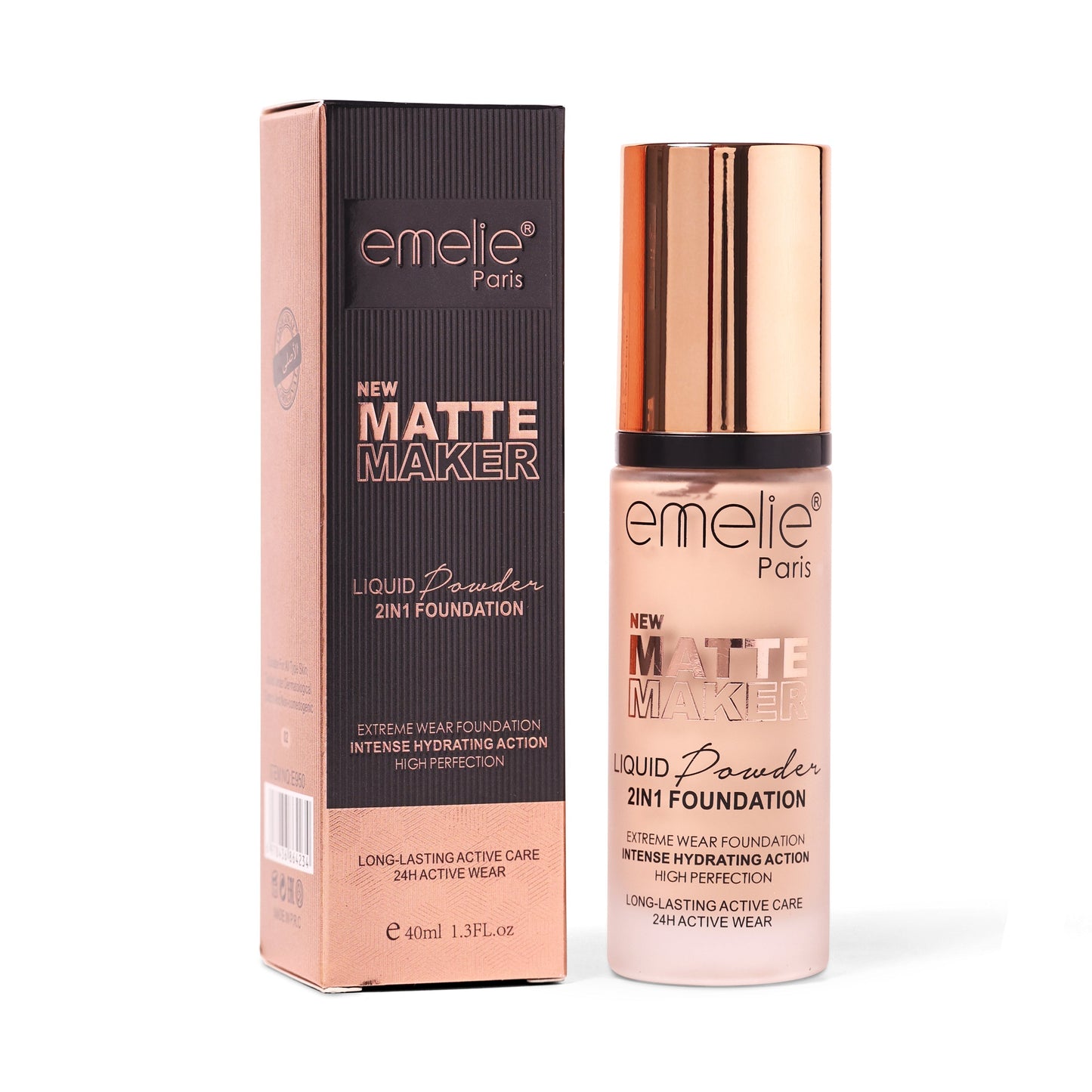 Emelie Matte Maker Liquid Powder 2-in-1 Foundation - 24H Long-Wear