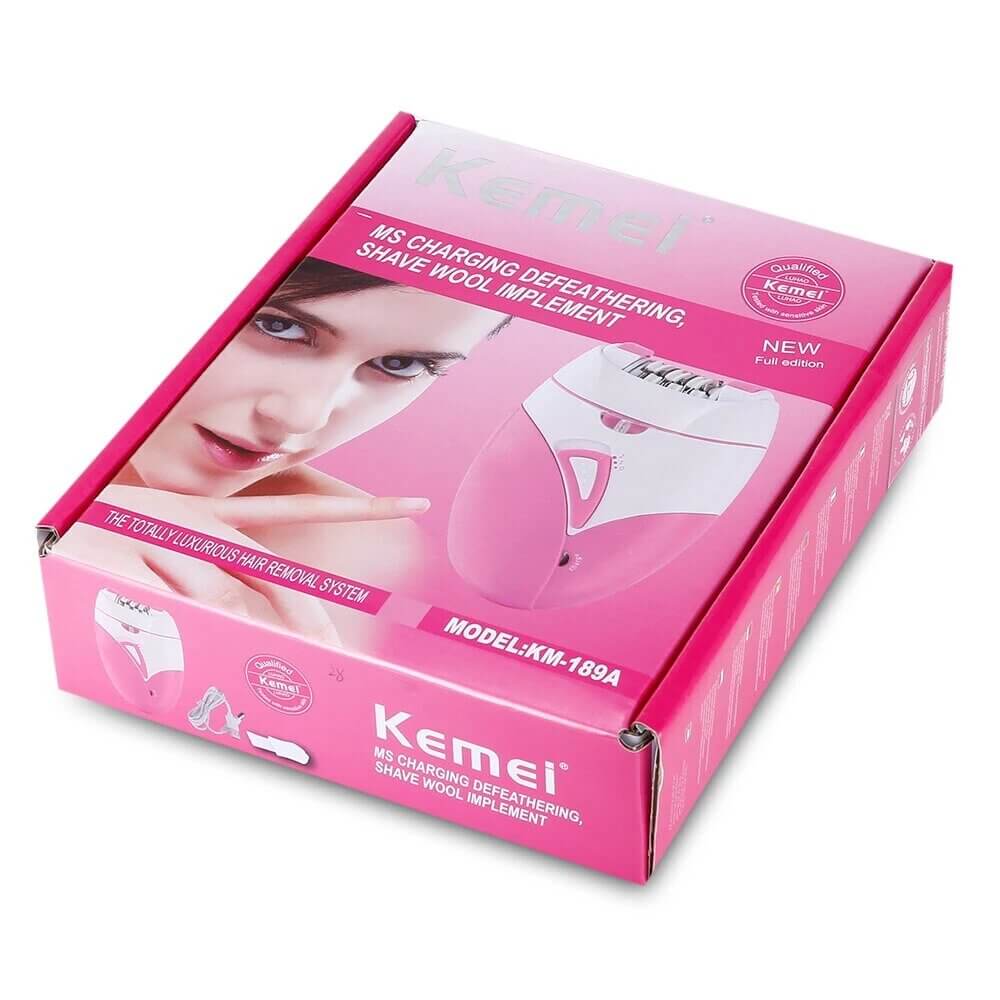 Kemei KM-189A Women Electric Epilator Shaver Rechargeable