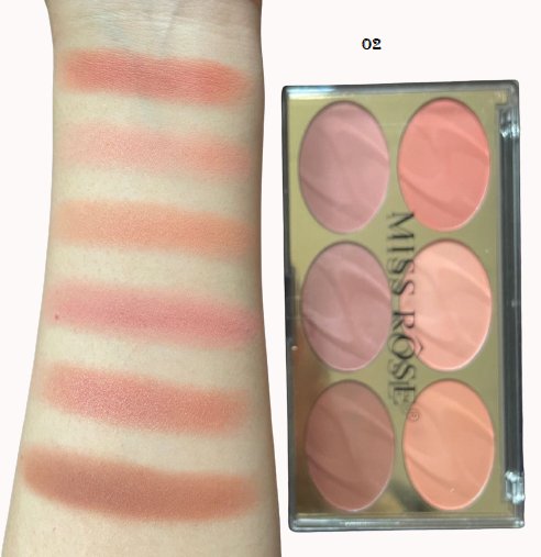 Miss Rose 6 colours Blush Palette