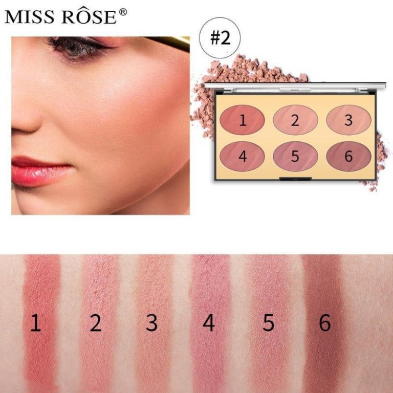 Miss Rose 6 colours Blush Palette