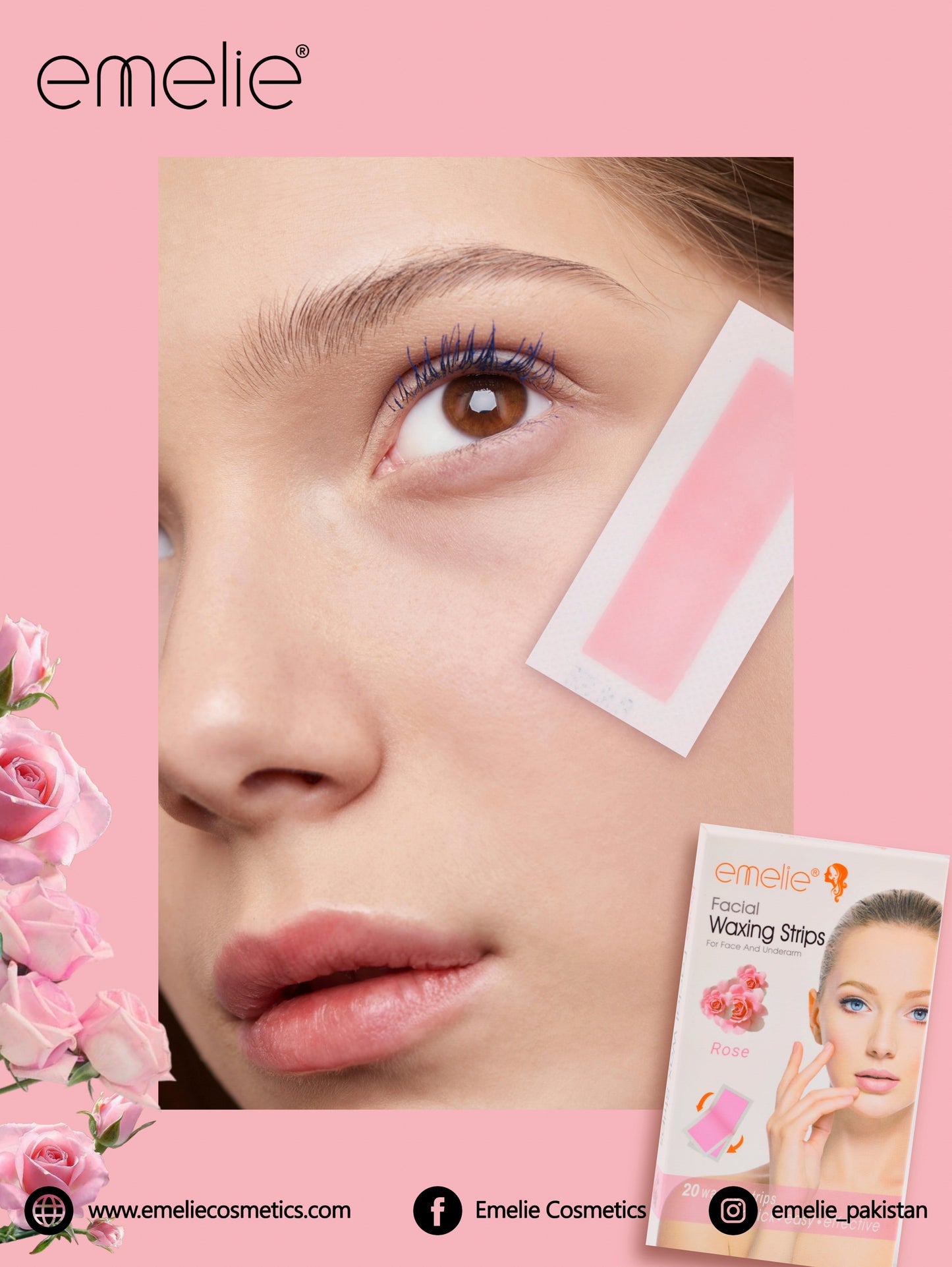 Emelie Face Wax Strips 20 pcs