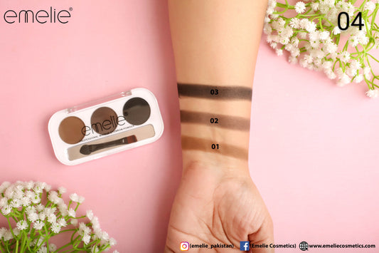 Emelie Professional 3 Color Eyebrow Powder Palette