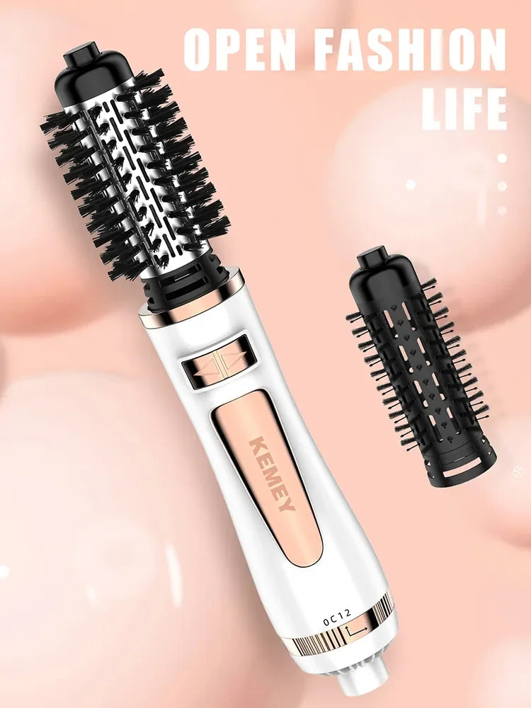 Kemei KM-8024 Volumizer | Hot Air Brush | Rotating Brush | Hair Dryer