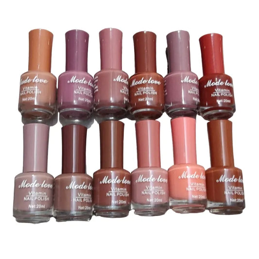 Xuancai Nude Colours 12 Pcs Nail Polish Set