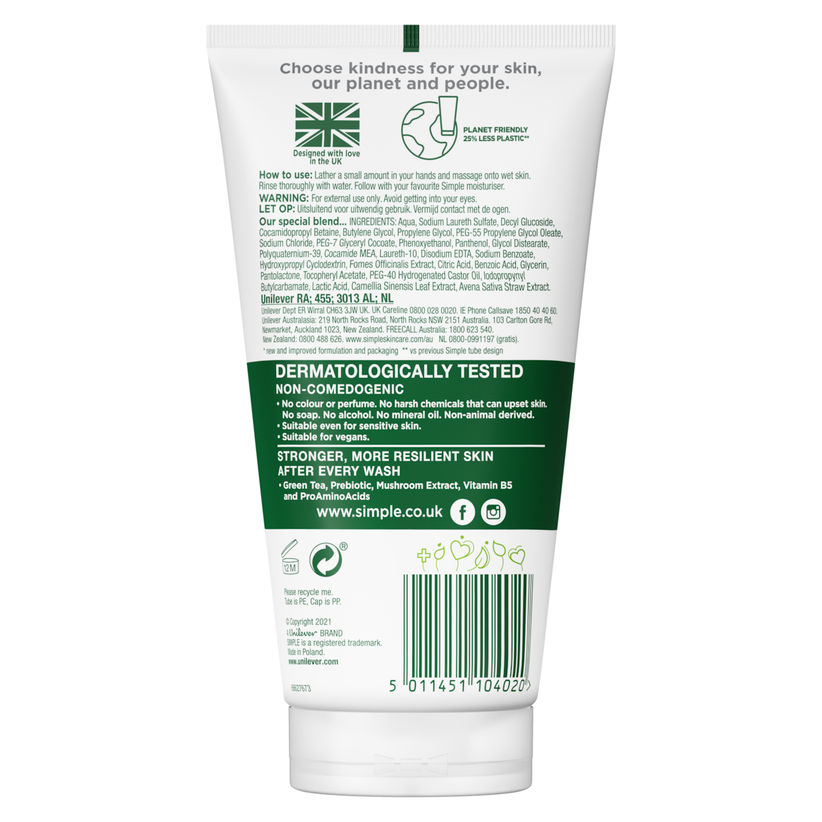 Simple Age Resisting Facial Wash