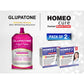 GLUPATONE Extreme Strong Emulsion 50ml With Homeo Cure Beauty Cream.