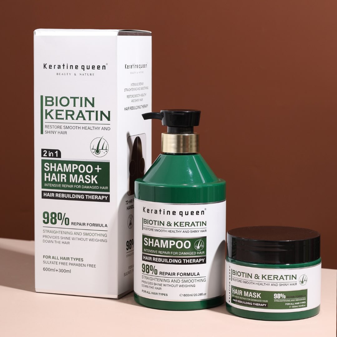 Keratin Queen Biotin Keratin Shampoo + Mask