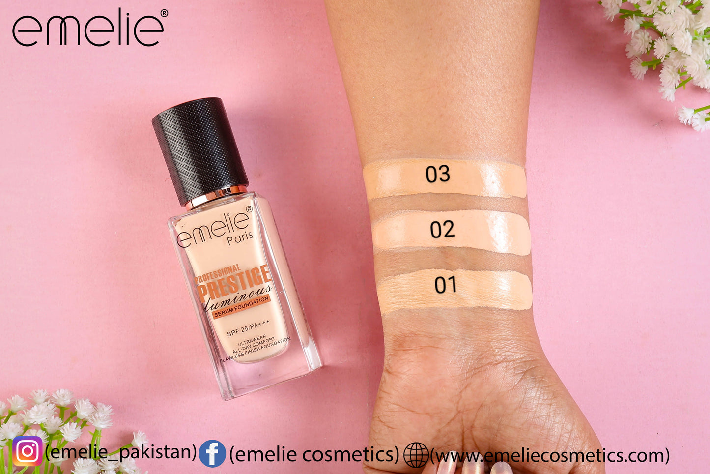 Emelie Prestige Luminous Serum Foundation – SPF 25/PA+++