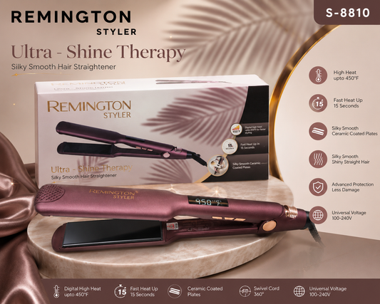 Remington Styler Straightener Ultra Shine Therapy Model # 8810