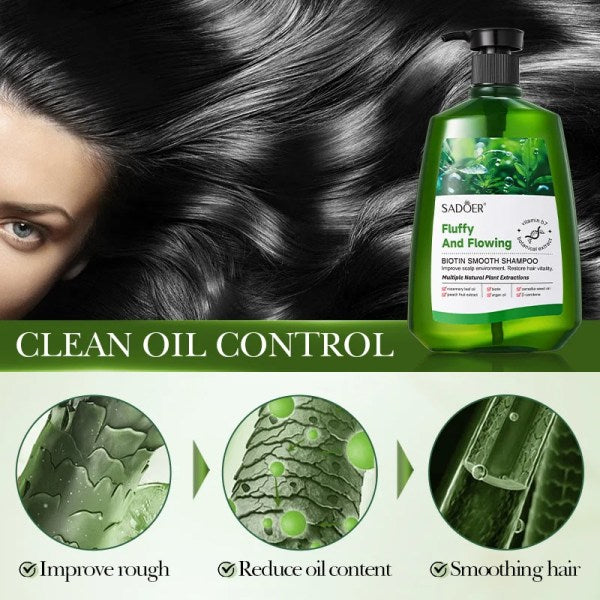 SADOER Biotin Smooth Shampoo – Fluffy, Soft & Volumizing Hair Care