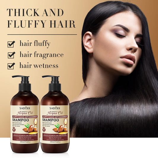 SADOER Argan Oil Anti-Dandruff Shampoo – Deep Cleansing, Fluffy & Smooth Hair (500ml)