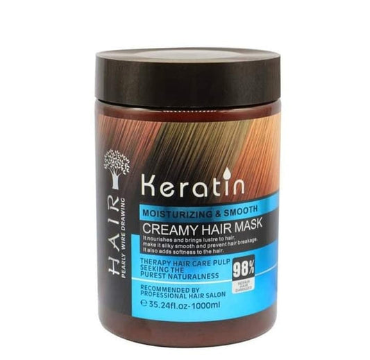 Keratin Moisturizing & Smooth Ceamy Hair Mask 1000ml & 500ml