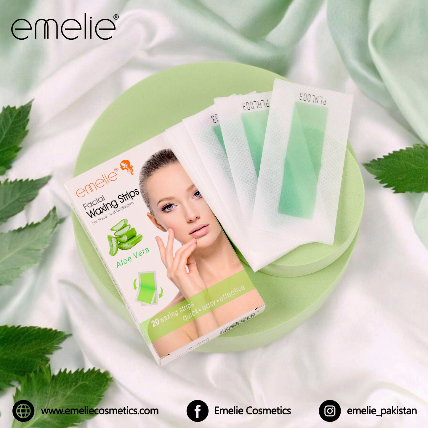 Emelie Face Wax Strips 20 pcs