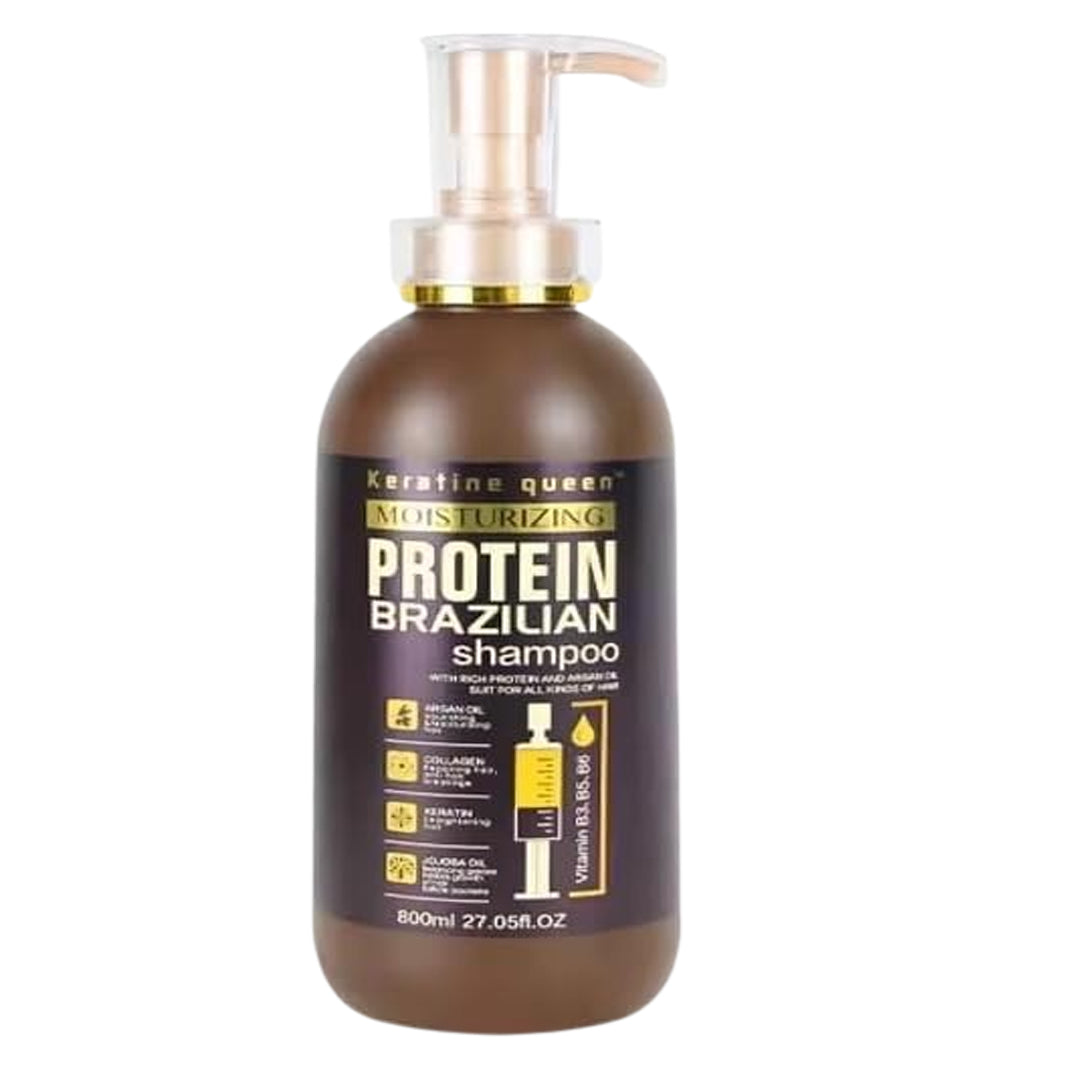 Keratin Queen Moisturizing Protein Brazilian Shampoo Silicon & Paraben Free 800ml