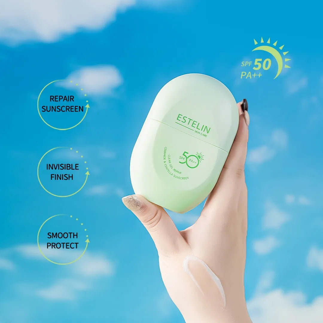 ESTELIN Clear Gel Repair Ceramide & Centella Sunscreen