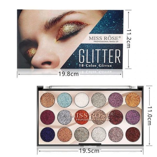 Miss Rose 18 Colour Glitter Kit