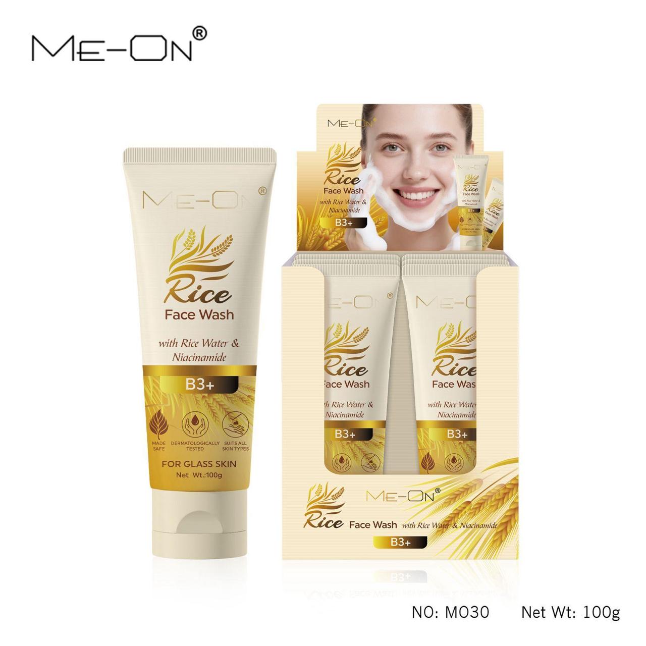 MEON Rice Face Wash with Rice Water & Niacinamide for Bright, Soft ...