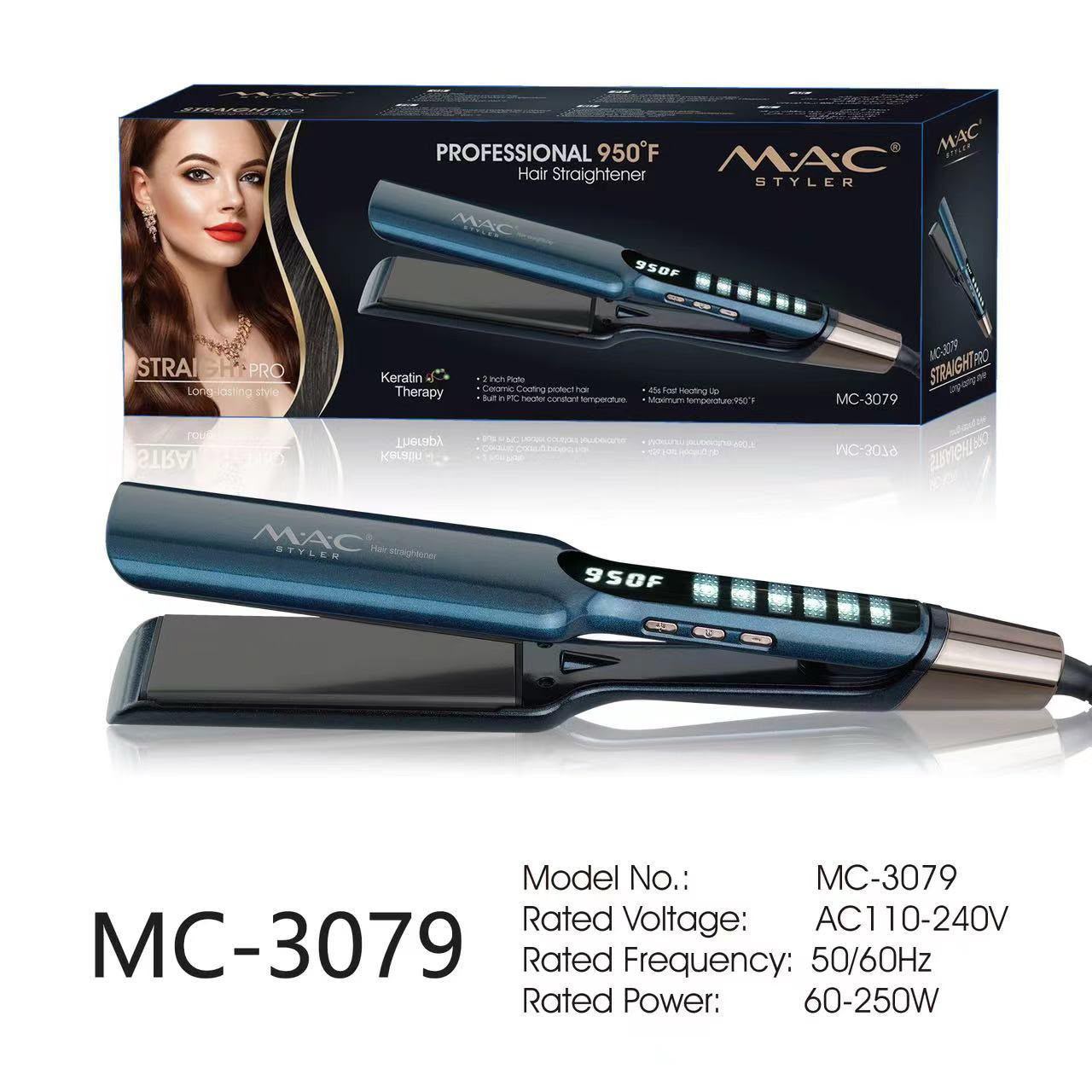 MAC Styler Professional Hair Straightener Model # MC-3079