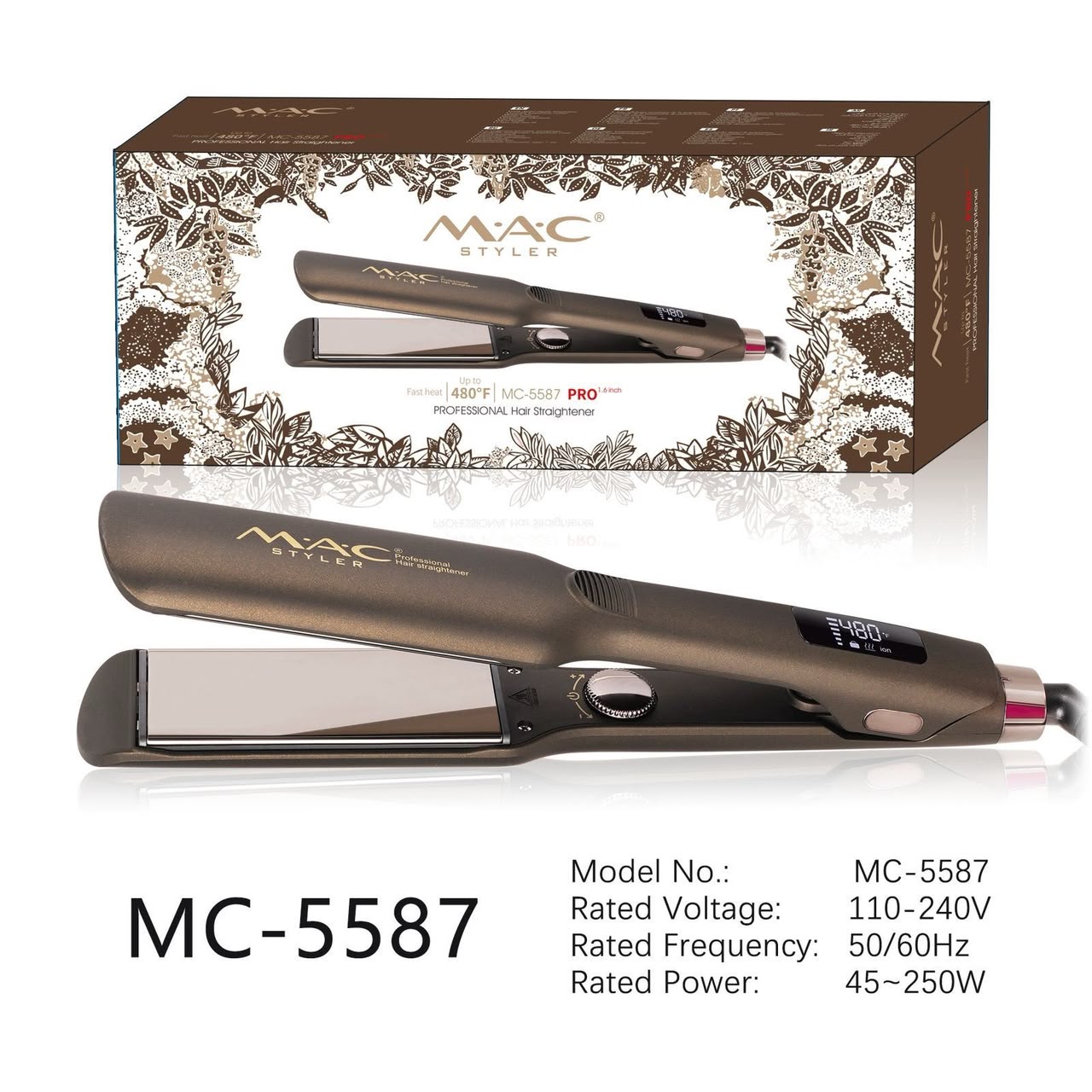 MAC Styler Professional Hair Straightener Model # MC-5587 Pro