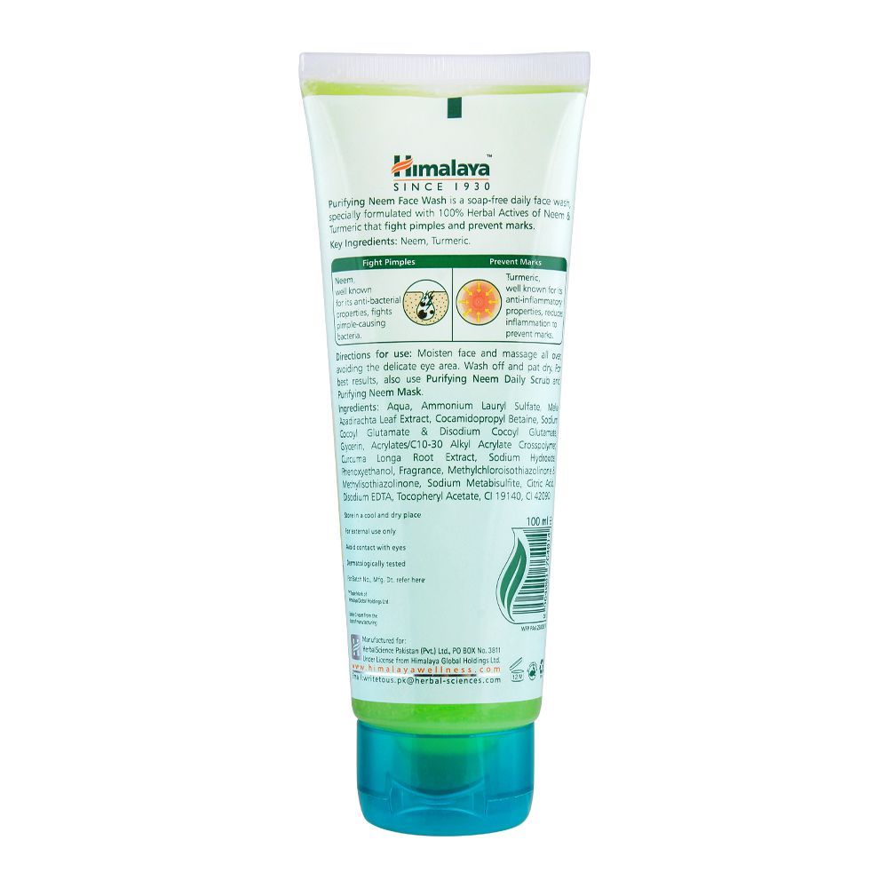 Himalaya Purifying Neem Face Wash, 100ml