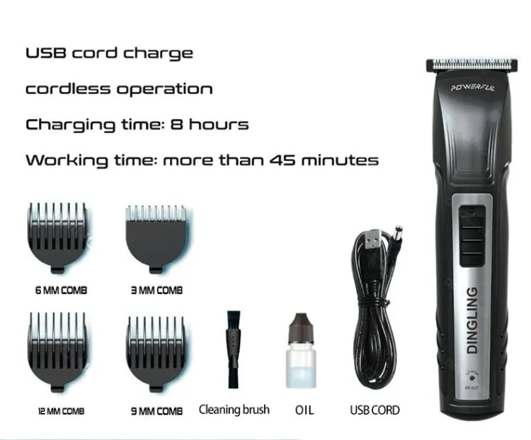 Dingling Rf-627 USB Wireless Hair Trimmer