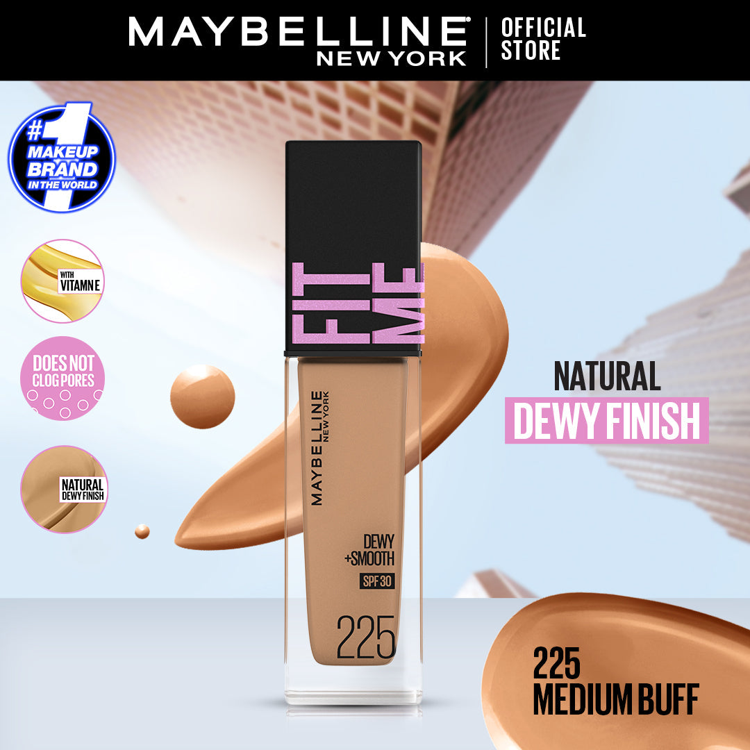 MAYBELLINE NEW YORK FIT ME DEWY & SMOOTH FOUNDATION (30 ML)