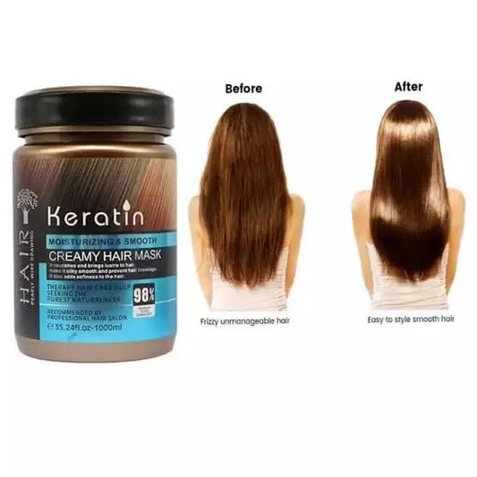 Keratin Moisturizing & Smooth Ceamy Hair Mask 1000ml & 500ml