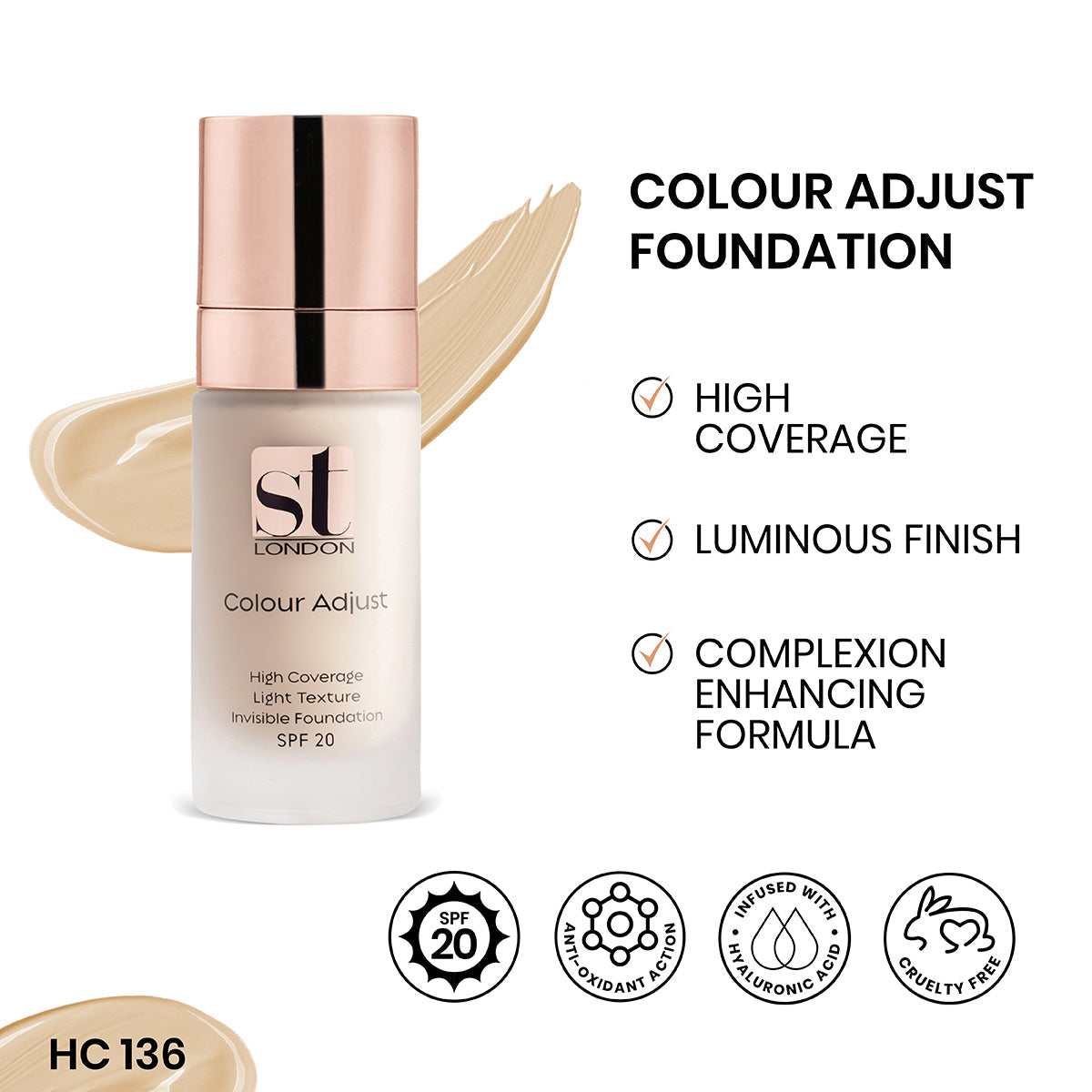 ST London High Coverage Colour Adjust Foundation