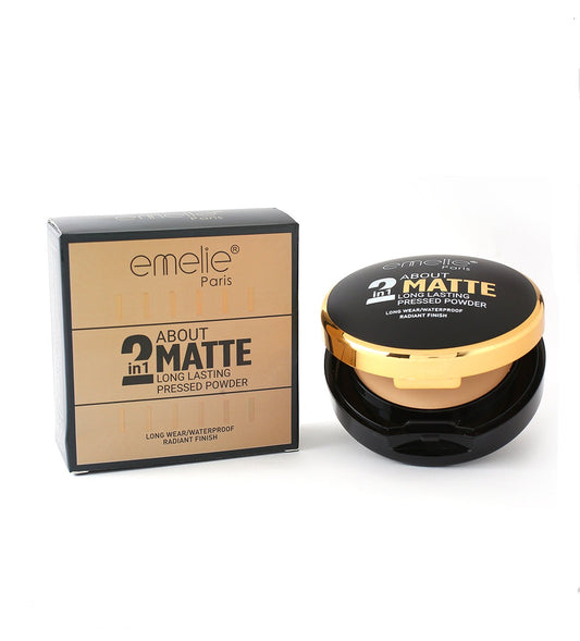 Emelie 2 in 1 Matte Pressed Powder