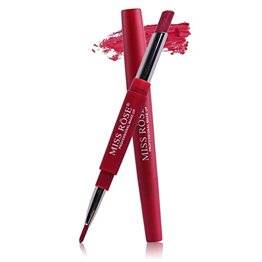 Miss Rose 2 In 1 Lipstick with Lip Liner, Matte Finish