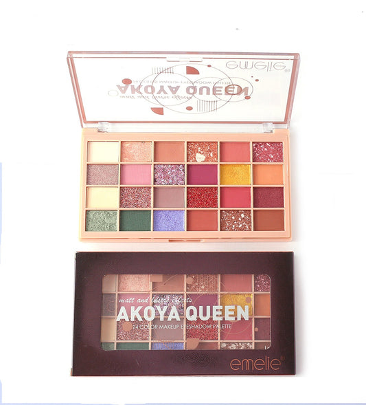 Emelie 24 Colour Eyeshade KIt Akoya Queen